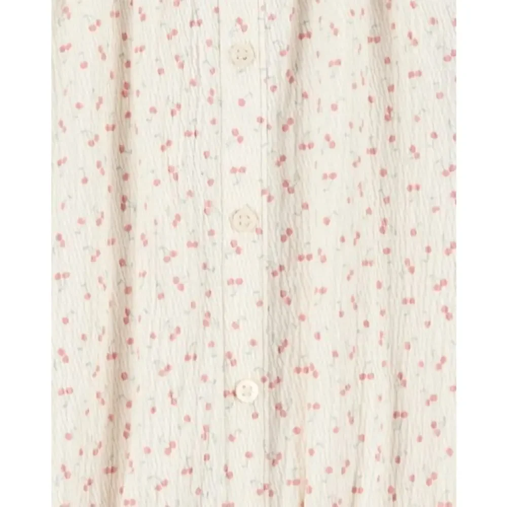 NEW! Carter’s 14 Kid Short-Sleeve Cherry-Print Fashion Top - Ivory